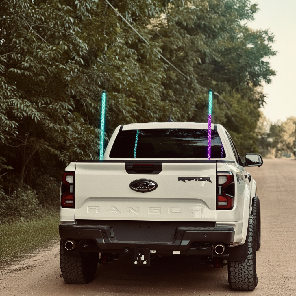 Ford Ranger Raptor with LED Whips